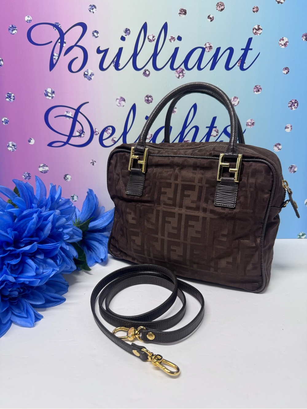 🇮🇹INCREDIBLE VINTAGE FENDI ZUCCA FF BAG